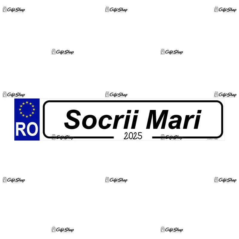 Socrii mari, indicator masina, 500x100 mm, model 2